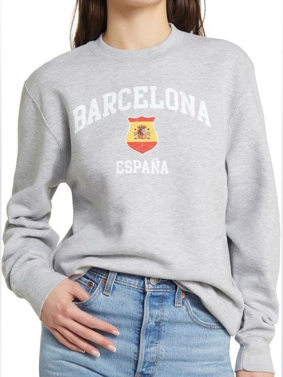 Golden Hour Tops - 🆕 Barcelona Graphic Sweatshirt Size XS